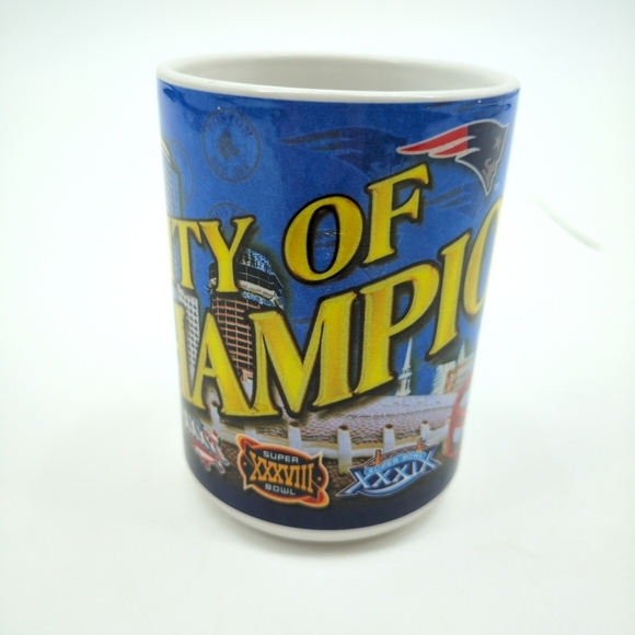 Boston Red Sox & Patriots Champions 2004 Y2K VTG World Series Super‎ Bowl Mug - Picture 5 of 9